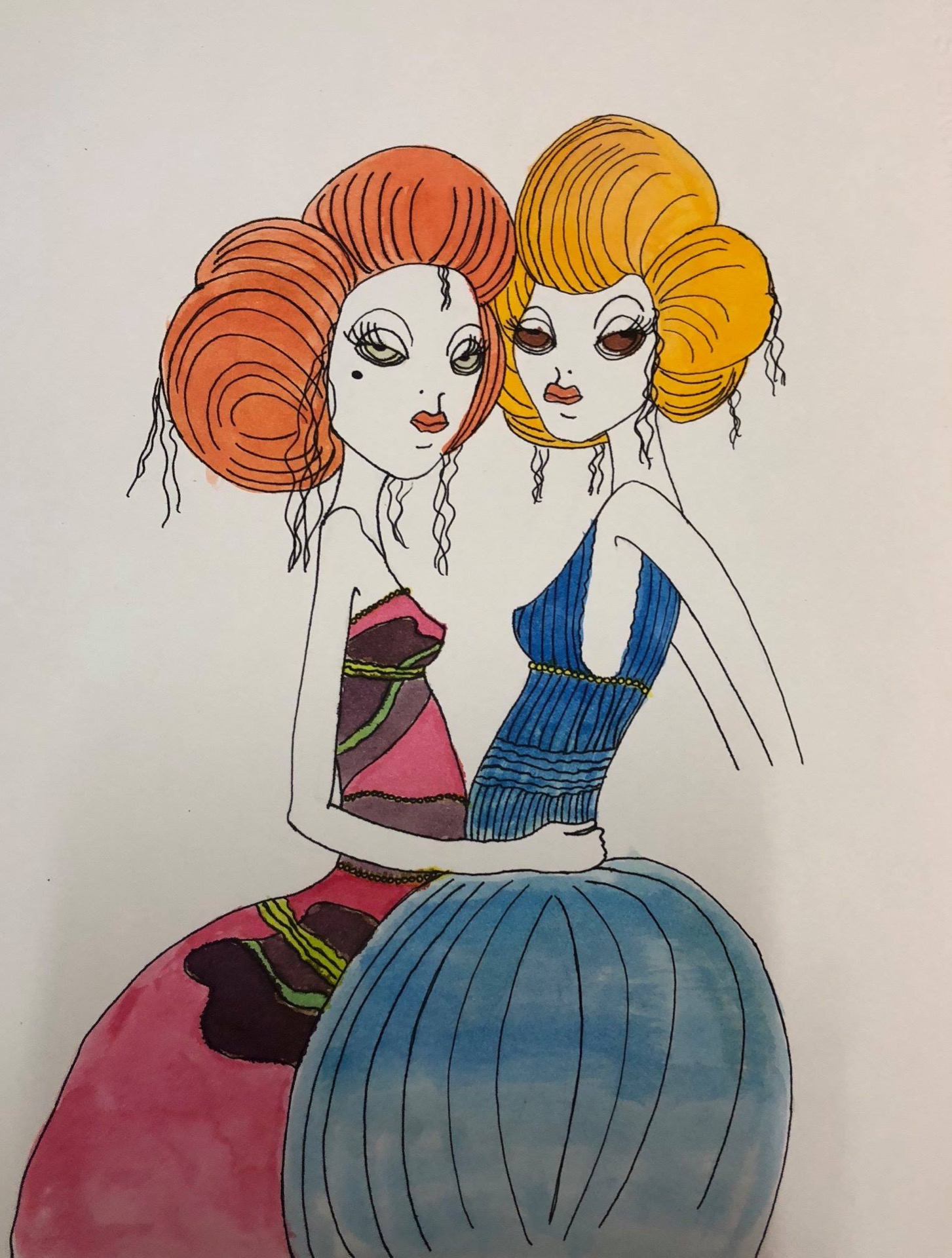 Workshop modetekenen, illustraties naar het voorbeeld van Cassandra Rhodin